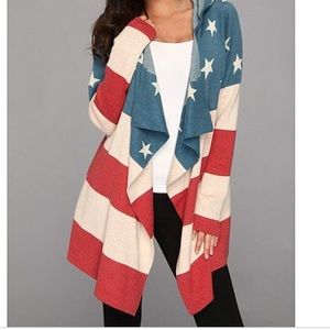 Tasha Polizzi patriotic hooded sweater